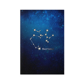 Обложка для паспорта матовая кожа с принтом Стрелец , натуральная матовая кожа | размер 19,3 х 13,7 см; прозрачные пластиковые крепления | звезда | звезды | знак зодиака | космос | созвездие | стрелец