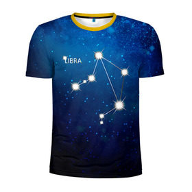 Мужская футболка 3D спортивная с принтом Весы , 100% полиэстер с улучшенными характеристиками | приталенный силуэт, круглая горловина, широкие плечи, сужается к линии бедра | Тематика изображения на принте: весы | звезда | звезды | знак зодиака | космос | созвездие