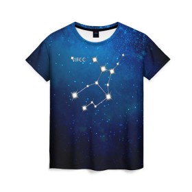 Женская футболка 3D с принтом Дева , 100% полиэфир ( синтетическое хлопкоподобное полотно) | прямой крой, круглый вырез горловины, длина до линии бедер | дева | звезда | звезды | знак зодиака | космос | созвездие
