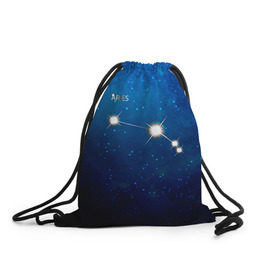 Рюкзак-мешок 3D с принтом Овен , 100% полиэстер | плотность ткани — 200 г/м2, размер — 35 х 45 см; лямки — толстые шнурки, застежка на шнуровке, без карманов и подкладки | звезда | звезды | знак зодиака | космос | овен | созвездие