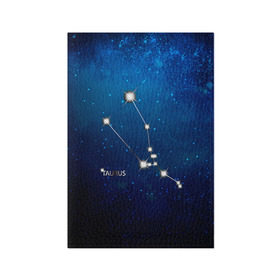 Обложка для паспорта матовая кожа с принтом Телец , натуральная матовая кожа | размер 19,3 х 13,7 см; прозрачные пластиковые крепления | звезда | звезды | знак зодиака | космос | созвездие | телец