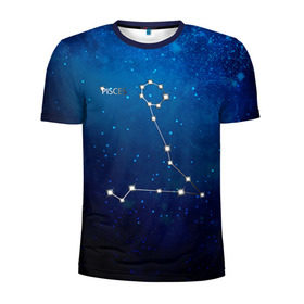 Мужская футболка 3D спортивная с принтом Рыбы , 100% полиэстер с улучшенными характеристиками | приталенный силуэт, круглая горловина, широкие плечи, сужается к линии бедра | Тематика изображения на принте: звезда | звезды | знак зодиака | космос | рыбы | созвездие