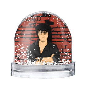 Снежный шар с принтом Виктор Цой , Пластик | Изображение внутри шара печатается на глянцевой фотобумаге с двух сторон | группа кино