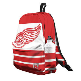 Рюкзак 3D с принтом Detroit Red Wings , 100% полиэстер | лямки с регулируемой длиной, сверху петелька, чтобы рюкзак можно было повесить на вешалку. Основное отделение закрывается на молнию, как и внешний карман. Внутри два дополнительных кармана, один из которых закрывается на молнию. По бокам два дополнительных кармашка | detroit red wings | hockey | nhl | нхл | спорт | хоккей