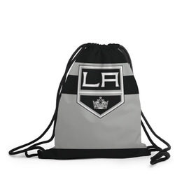 Рюкзак-мешок 3D с принтом Los Angeles Kings , 100% полиэстер | плотность ткани — 200 г/м2, размер — 35 х 45 см; лямки — толстые шнурки, застежка на шнуровке, без карманов и подкладки | hockey | los angeles kings | nhl | нхл | спорт | хоккей