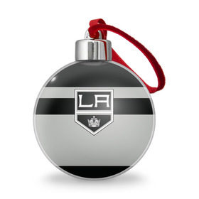 Ёлочный шар с принтом Los Angeles Kings , Пластик | Диаметр: 77 мм | hockey | los angeles kings | nhl | нхл | спорт | хоккей