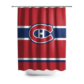 Штора 3D для ванной с принтом Montreal Canadiens , 100% полиэстер | плотность материала — 100 г/м2. Стандартный размер — 146 см х 180 см. По верхнему краю — пластиковые люверсы для креплений. В комплекте 10 пластиковых колец | hockey | montreal canadien | nhl | нхл | спорт | хоккей