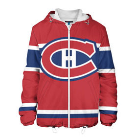 Мужская куртка 3D с принтом Montreal Canadiens , ткань верха — 100% полиэстер, подклад — флис | прямой крой, подол и капюшон оформлены резинкой с фиксаторами, два кармана без застежек по бокам, один большой потайной карман на груди. Карман на груди застегивается на липучку | hockey | montreal canadien | nhl | нхл | спорт | хоккей