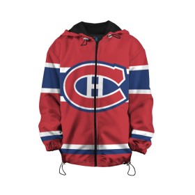 Детская куртка 3D с принтом Montreal Canadiens , 100% полиэстер | застежка — молния, подол и капюшон оформлены резинкой с фиксаторами, по бокам — два кармана без застежек, один потайной карман на груди, плотность верхнего слоя — 90 г/м2; плотность флисового подклада — 260 г/м2 | Тематика изображения на принте: hockey | montreal canadien | nhl | нхл | спорт | хоккей