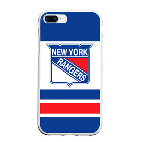 Чехол для iPhone 7Plus/8 Plus матовый с принтом New York Rangers , Силикон | Область печати: задняя сторона чехла, без боковых панелей | Тематика изображения на принте: hockey | new york rangers | nhl | нхл | спорт | хоккей