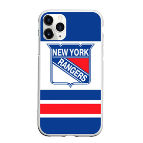 Чехол для iPhone 11 Pro матовый с принтом New York Rangers , Силикон |  | Тематика изображения на принте: hockey | new york rangers | nhl | нхл | спорт | хоккей