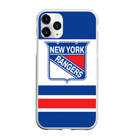 Чехол для iPhone 11 Pro Max матовый с принтом New York Rangers , Силикон |  | Тематика изображения на принте: hockey | new york rangers | nhl | нхл | спорт | хоккей