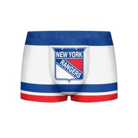 Мужские трусы 3D с принтом New York Rangers , 50% хлопок, 50% полиэстер | классическая посадка, на поясе мягкая тканевая резинка | hockey | new york rangers | nhl | нхл | спорт | хоккей