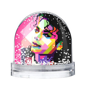 Снежный шар с принтом Майкл Джексон , Пластик | Изображение внутри шара печатается на глянцевой фотобумаге с двух сторон | michael jackson | майкл джексон | поп арт | портрет