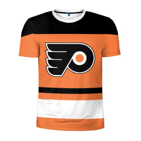 Мужская футболка 3D спортивная с принтом Philadelphia Flyers , 100% полиэстер с улучшенными характеристиками | приталенный силуэт, круглая горловина, широкие плечи, сужается к линии бедра | hockey | nhl | philadelphia flyers | нхл | хоккей