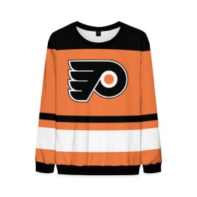 Мужской свитшот 3D с принтом Philadelphia Flyers , 100% полиэстер с мягким внутренним слоем | круглый вырез горловины, мягкая резинка на манжетах и поясе, свободная посадка по фигуре | hockey | nhl | philadelphia flyers | нхл | хоккей