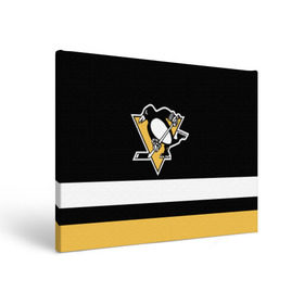 Холст прямоугольный с принтом Pittsburgh Penguins , 100% ПВХ |  | Тематика изображения на принте: hockey | nhl | pittsburgh penguins | нхл | хоккей