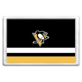 Магнит 45*70 с принтом Pittsburgh Penguins , Пластик | Размер: 78*52 мм; Размер печати: 70*45 | Тематика изображения на принте: hockey | nhl | pittsburgh penguins | нхл | хоккей