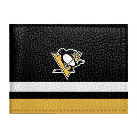 Обложка для студенческого билета с принтом Pittsburgh Penguins , натуральная кожа | Размер: 11*8 см; Печать на всей внешней стороне | Тематика изображения на принте: hockey | nhl | pittsburgh penguins | нхл | хоккей