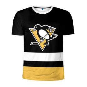 Мужская футболка 3D спортивная с принтом Pittsburgh Penguins , 100% полиэстер с улучшенными характеристиками | приталенный силуэт, круглая горловина, широкие плечи, сужается к линии бедра | hockey | nhl | pittsburgh penguins | нхл | хоккей
