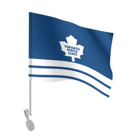 Флаг для автомобиля с принтом Toronto Maple Leafs , 100% полиэстер | Размер: 30*21 см | hockey | nhl | toronto maple leafs | нхл | хоккей