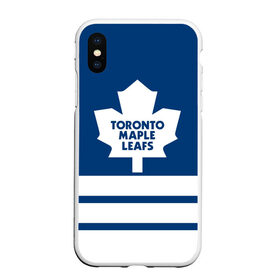 Чехол для iPhone XS Max матовый с принтом Toronto Maple Leafs , Силикон | Область печати: задняя сторона чехла, без боковых панелей | hockey | nhl | toronto maple leafs | нхл | хоккей
