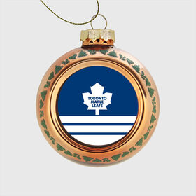 Стеклянный ёлочный шар с принтом Toronto Maple Leafs , Стекло | Диаметр: 80 мм | hockey | nhl | toronto maple leafs | нхл | хоккей