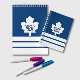 Блокнот с принтом Toronto Maple Leafs , 100% бумага | 48 листов, плотность листов — 60 г/м2, плотность картонной обложки — 250 г/м2. Листы скреплены удобной пружинной спиралью. Цвет линий — светло-серый
 | hockey | nhl | toronto maple leafs | нхл | хоккей