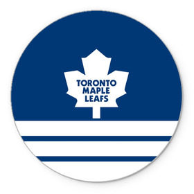 Коврик круглый с принтом Toronto Maple Leafs , резина и полиэстер | круглая форма, изображение наносится на всю лицевую часть | Тематика изображения на принте: hockey | nhl | toronto maple leafs | нхл | хоккей