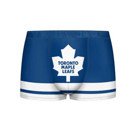 Мужские трусы 3D с принтом Toronto Maple Leafs , 50% хлопок, 50% полиэстер | классическая посадка, на поясе мягкая тканевая резинка | hockey | nhl | toronto maple leafs | нхл | хоккей