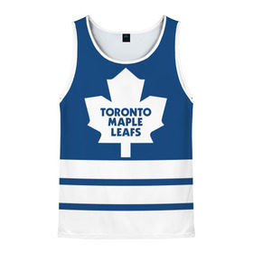Мужская майка 3D с принтом Toronto Maple Leafs , 100% полиэстер | круглая горловина, приталенный силуэт, длина до линии бедра. Пройма и горловина окантованы тонкой бейкой | Тематика изображения на принте: hockey | nhl | toronto maple leafs | нхл | хоккей