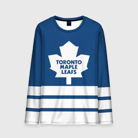 Мужской лонгслив 3D с принтом Toronto Maple Leafs , 100% полиэстер | длинные рукава, круглый вырез горловины, полуприлегающий силуэт | Тематика изображения на принте: hockey | nhl | toronto maple leafs | нхл | хоккей