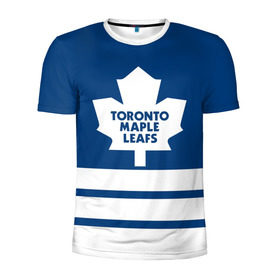 Мужская футболка 3D спортивная с принтом Toronto Maple Leafs , 100% полиэстер с улучшенными характеристиками | приталенный силуэт, круглая горловина, широкие плечи, сужается к линии бедра | Тематика изображения на принте: hockey | nhl | toronto maple leafs | нхл | хоккей