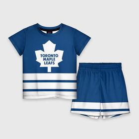 Детский костюм с шортами 3D с принтом Toronto Maple Leafs ,  |  | Тематика изображения на принте: hockey | nhl | toronto maple leafs | нхл | хоккей