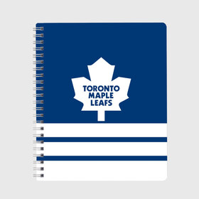 Тетрадь с принтом Toronto Maple Leafs , 100% бумага | 48 листов, плотность листов — 60 г/м2, плотность картонной обложки — 250 г/м2. Листы скреплены сбоку удобной пружинной спиралью. Уголки страниц и обложки скругленные. Цвет линий — светло-серый
 | Тематика изображения на принте: hockey | nhl | toronto maple leafs | нхл | хоккей