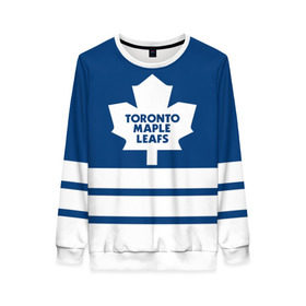 Женский свитшот 3D с принтом Toronto Maple Leafs , 100% полиэстер с мягким внутренним слоем | круглый вырез горловины, мягкая резинка на манжетах и поясе, свободная посадка по фигуре | hockey | nhl | toronto maple leafs | нхл | хоккей