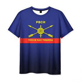 Мужская футболка 3D с принтом Ракетные Войска , 100% полиэфир | прямой крой, круглый вырез горловины, длина до линии бедер | Тематика изображения на принте: рвсн