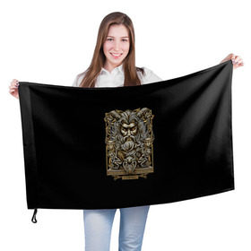 Флаг 3D с принтом Весы , 100% полиэстер | плотность ткани — 95 г/м2, размер — 67 х 109 см. Принт наносится с одной стороны | libra | арт | весы | гороскоп | знаки зодиака | череп