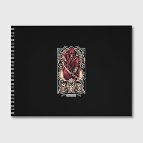 Альбом для рисования с принтом Стрелец , 100% бумага
 | матовая бумага, плотность 200 мг. | sagittarius | арт | гороскоп | знаки зодиака | стрелец | череп