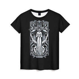 Женская футболка 3D с принтом Водолей , 100% полиэфир ( синтетическое хлопкоподобное полотно) | прямой крой, круглый вырез горловины, длина до линии бедер | aquarius | арт | водолей | гороскоп | знаки зодиака | череп