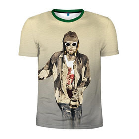 Мужская футболка 3D спортивная с принтом Nirvana , 100% полиэстер с улучшенными характеристиками | приталенный силуэт, круглая горловина, широкие плечи, сужается к линии бедра | cobain | curt | nirvana | rock | группа | кобейн | курт | нирвана | рок