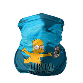 Бандана-труба 3D с принтом Nirvana & Simpson , 100% полиэстер, ткань с особыми свойствами — Activecool | плотность 150‒180 г/м2; хорошо тянется, но сохраняет форму | cobain | curt | nirvana | rock | группа | кобейн | курт | нирвана | рок