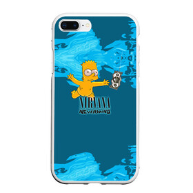 Чехол для iPhone 7Plus/8 Plus матовый с принтом Nirvana & Simpson , Силикон | Область печати: задняя сторона чехла, без боковых панелей | Тематика изображения на принте: cobain | curt | nirvana | rock | группа | кобейн | курт | нирвана | рок