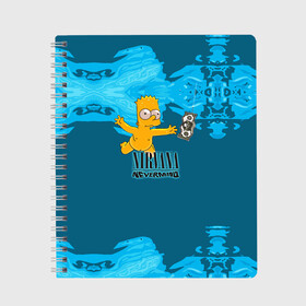 Тетрадь с принтом Nirvana & Simpson , 100% бумага | 48 листов, плотность листов — 60 г/м2, плотность картонной обложки — 250 г/м2. Листы скреплены сбоку удобной пружинной спиралью. Уголки страниц и обложки скругленные. Цвет линий — светло-серый
 | cobain | curt | nirvana | rock | группа | кобейн | курт | нирвана | рок