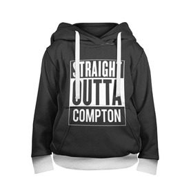 Детская толстовка 3D с принтом Straight Outta Compton , 100% полиэстер | двухслойный капюшон со шнурком для регулировки, мягкие манжеты на рукавах и по низу толстовки, спереди карман-кенгуру с мягким внутренним слоем | compton | n.w.a. | nwa | outta | straight | голос улиц