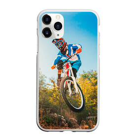 Чехол для iPhone 11 Pro матовый с принтом МТБ , Силикон |  | extreme | вело | велосипед | маунтинбайк | мтб | экстрим