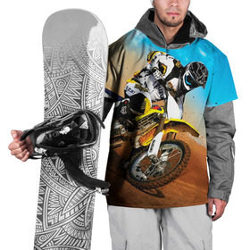 Накидка на куртку 3D с принтом Эндуро , 100% полиэстер |  | Тематика изображения на принте: extreme | мото | мотокросс | мотоцикл | спорт | экстрим
