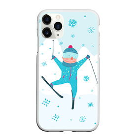 Чехол для iPhone 11 Pro Max матовый с принтом Лыжник , Силикон |  | extreme | ski | skiing | горнолыжное | горные лыжи | лыжник | фристайл | экстрим