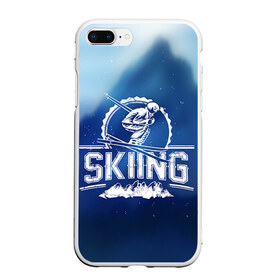 Чехол для iPhone 7Plus/8 Plus матовый с принтом Лыжный спорт , Силикон | Область печати: задняя сторона чехла, без боковых панелей | extreme | ski | skiing | горнолыжное | горные лыжи | лыжник | фристайл | экстрим