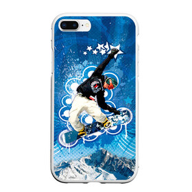 Чехол для iPhone 7Plus/8 Plus матовый с принтом Экстрим , Силикон | Область печати: задняя сторона чехла, без боковых панелей | extreme | snowboard | сноуборд | сноубордист | спорт | экстрим